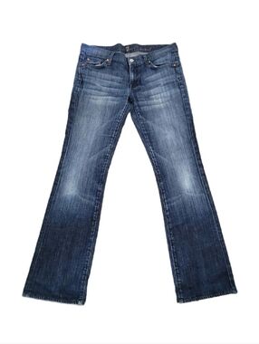 7 FOR ALL MANKIND Bootcut Blue Wash Jeans Womens Size 30 Y2K Stretch Denim